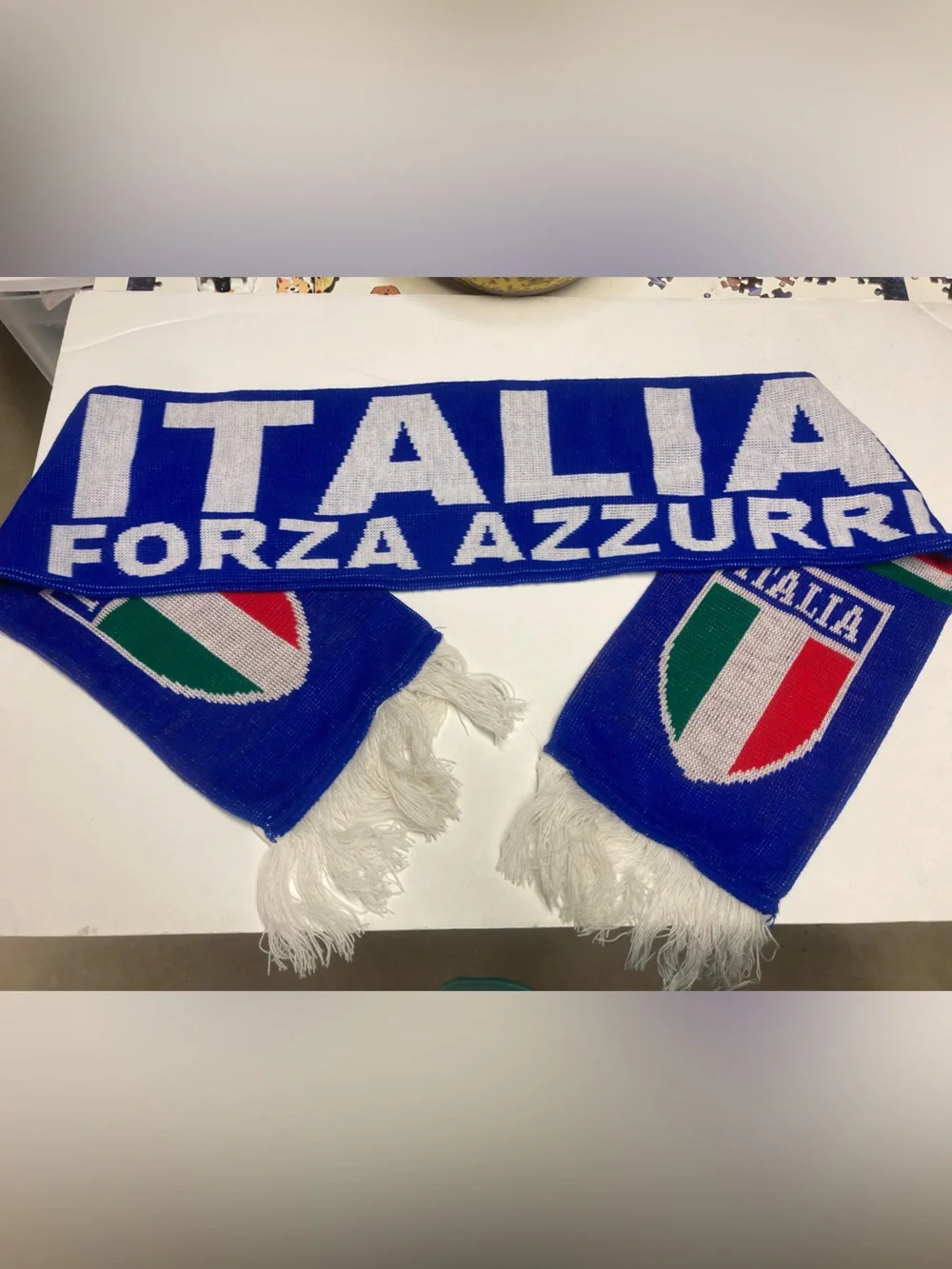 Italy Soccer Scarf. Like New!